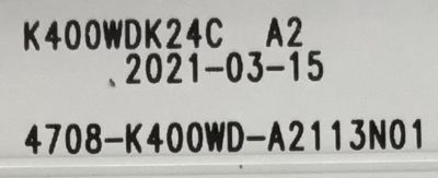 KIT DE LEDS PARA TV HISENSE (3 PZ) / NUMERO DE PARTE K400WDK24C / 4708-K400WD-A2113N01 / 471R1P79 / 110306-400C1001 / NZ-210621-4154L734 / 010530 / 217165 / PANEL K400WDK24C-MG220A1 / MODELO 40H4030F1 - Imagen 4
